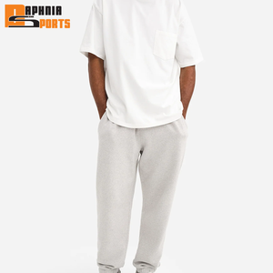 Leg Sweatpants 100% Cotton Breathable Eco-Friendly <b>Drawstring</b> Closure Custom Logo Jogger New Style Baggy Straight Men <b>Trouser</b> - Product Image 3