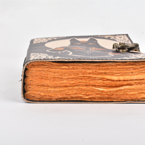 A5 Ancient Myth Inspired Jackal Deity Diary Notebook 100 Pages <b>Lock</b> Journal Egyptian Style Premium Durable Cover Gift Stationery - Product Image 4