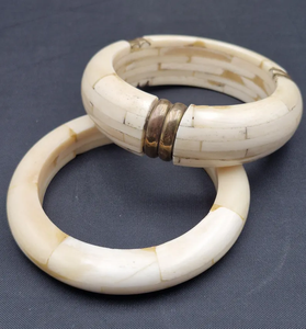 Handmade Bohemian Antique Natural Crafts Bone Beaded Bracelets Vintage <b>Bangle</b> by Perfect Enterprises - Product Image 4
