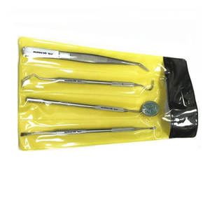 Sonda Dental y Espejo Bucal, Juego de Instrumentos Quirúrgicos Dentales de 4 Piezas, Herramientas de Diagnóstico y Examen de Acero Inoxidable - Product Image 2