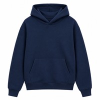 Sweat à capuche polaire oversize unisexe pour l'hiver, motif uni, poche kangourou doublée, 100 % coton, coupe ample