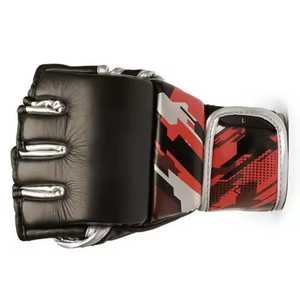 Professional Genuine Leather MMA <b>Gloves</b> Custom Lace-Up High Quality <b>Moisture</b> Wicking Half Finger Men's Boxing <b>Gloves</b> - Product Image 3