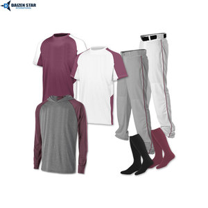 Unisex Baseball Uniform Set Breathable Lightweight Moisture Wicking Quick Dry 100% Polyester All Seasons Sportswear - Product Image 6