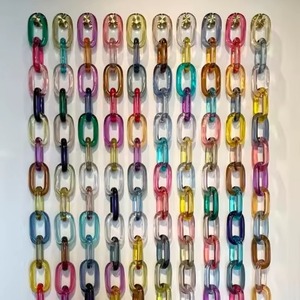 Handmade Look Eco-Friendly Resin Chain Links Model Customizable for Jewelry Crafting Love Style DIY Earrings Necklace Supplies - Product Image 5