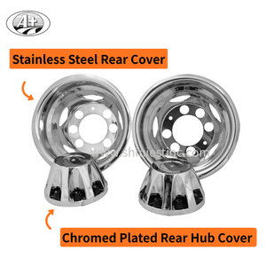 Ensemble de caches-moyeu en plastique chromé A+ US 17 pouces avec 8 goujons à visser pour Chevrolet Silverado et Sierra 3500HD 2011 et plus - Product Image 3