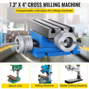 Tavolo di Lavoro per Fresatura 7.3 x 4 Pollici, Supporto Universale per Trapano, Banco da Lavoro con Slitta Composta per Macchina a Croce - Product Image 2