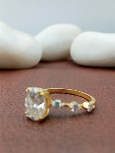 Anillo de Compromiso y Boda con Diamante Solitario de Corte Ovalado, Color D, Oro Rosa, Cultivado en Laboratorio, Certificado IGI - Product Image 5