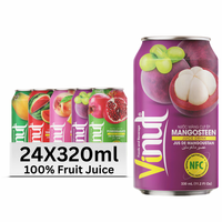 Mangosteen Sap 330ml Geblikte Verpakking VINUT Vietnam Fabrikant Direct Suiker Vrij 100% Natuurlijk NFC Drank Private Label Gratis Monster