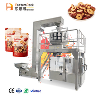Verpakkingsmachine voor gedroogde rode dadels met multihead weegsysteem voor de productie van gezonde snacks in een voedingsmiddelenfabriek