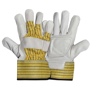 Gants de travail canadiens PPE de qualité supérieure en cuir de vachette pleine fleur, robustes, avec manchette de sécurité, 11 oz, sans silicone - Product Image 2