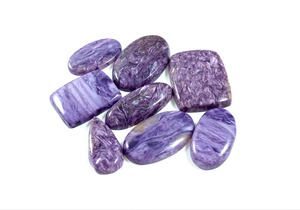 Charoite Cabochon หินอัญมณีหลวมหินสีม่วง Charoite ขัด Cabochon เครื่องประดับทำ - Product Image 5