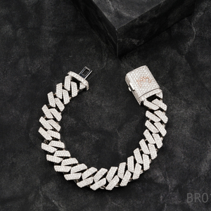 Bracelet cubain Statement en argent sterling 925, inspiré des diamants, bijoux unisexe pour hommes et femmes, pour la mode quotidienne et les événements - Product Image 1