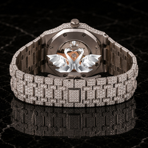 Handcrafted Moissanite Diamond Watch Men Full Pave VVS Stone Bracelet <b>Wristwatch</b> - Product Image 4