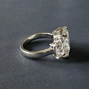 RIZTA JEWELS 14kt Gold Radiant Cut D Color Lab Grown Diamond Wedding Band for Women & <b>Couple</b> IGI Certified VS2 Clarity - Product Image 2