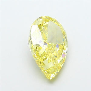Diamant jaune de 7 carats, taille poire, rare, de couleur fantaisie, en forme de goutte d'eau, diamant non monté pour une œuvre maîtresse de haute joaillerie sur mesure - Product Image 2