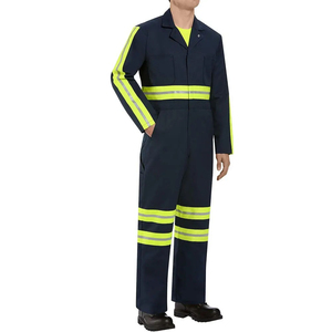 <b>hi</b> vis coverall long sleeve reflective safety wear <b>hi</b> vis coverall breathable industrial utility coverall <b>hi</b> vis coverall - Product Image 1