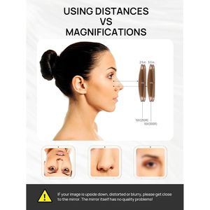 Gold 30.5 Pocket Size <b>Square</b> Hand <b>Mirror</b> 1X/15X Magnification Folding Compact Makeup <b>Mirror</b> for Travel - Product Image 4