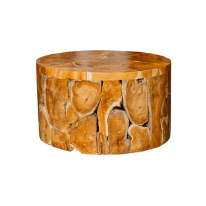 Table basse artisanale ARTERRA en racine de teck rustique de luxe avec texture naturelle en teck pour salon - Product Image 1