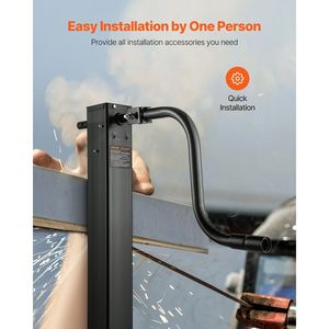 Martinetto Girevole per Rimorchio con Capacità di Carico Dinamica di 12000 Libbre, Montaggio su Tubo, Maniglia Ergonomica, Verticale da 12,6 Pollici per Rimorchi di Camion - Product Image 3