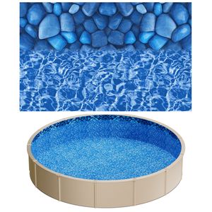 Telo di copertura rotondo in PVC per piscina da 27 piedi, per pareti alte 52 pollici, facile da installare, a prova di perdite, in vinile UniBead Premium spessore 1,5 mm con patch di installazione - Product Image 1