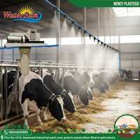 Sistem Pendingin Kabut Kapasitas 5L Panjang 120 Meter Watersun X1 Timer Digital Elektrik untuk Peternakan Unggas Kebun Rumah Kaca