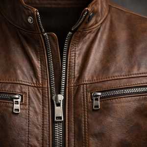 Chaqueta de cuero marrón para hombre, abrigo clásico informal vintage para motocicleta, ropa de abrigo de moda de manga larga para otoño e invierno - Product Image 2