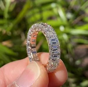 Tennis Band Ice Out Eternity <b>Ring</b> for Women <b>Men</b> | Lab Grown Diamond Wedding Band | Luxury Gold IGI Certified Iced Jewelry - Product Image 3