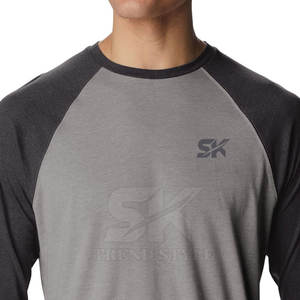 Camisetas Raglán Lisas Cómodas y Transpirables en Stock, Camisetas Raglán Lisas de Nuevo Estilo, Camisetas Raglán Lisas Hechas a Medida - Product Image 4