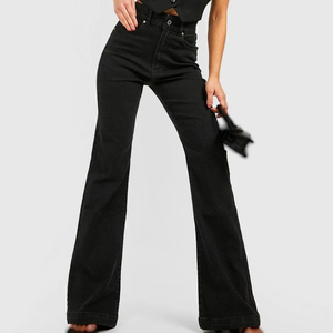 Jeans retro OEM acampanados para mujer, pantalones de mezclilla elásticos, ropa casual, producción en masa, pedido de exportación - Product Image 2