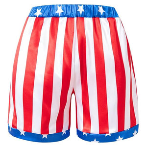 Disfraz de Boxeo con Bandera Americana de Satén para Hombre, Conjunto de Bata y Pantalones Cortos con Capucha, Temática de Estados Unidos, para Halloween, Cosplay y Combate - Product Image 4