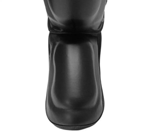 Protège-jambes de baseball en PU pour adultes, noir, blanc, rouge, fermeture auto-agrippante, protection sportive légère, toutes saisons - Product Image 6