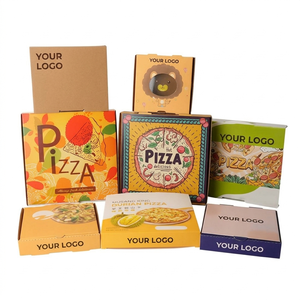 Cajas de Pizza Corrugadas Personalizadas para Llevar, Empaque de Papel Kraft de Grado Alimenticio, Cajas de Entrega Apilables y Duraderas, Paquete al por Mayor para Exportación - Product Image 2