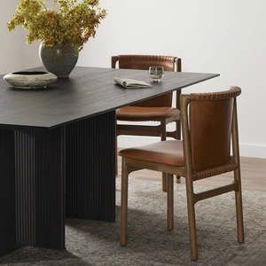 Silla de Comedor de Madera de Teca Ecológica de Primera Calidad con Tapicería de Cuero, Muebles Modernos para Apartamentos y Restaurantes/Cafeterías, Venta al por Mayor - Product Image 2