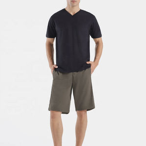 Camiseta de Cuello en V para Hombre de Alta Calidad, 100% Algodón, 160g, Corte Ajustado, Diseño Sólido, Económica, para Fitness - Product Image 3