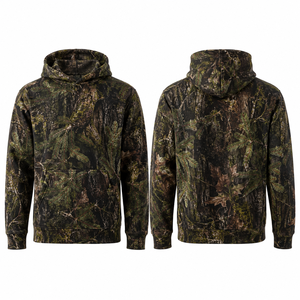 Sweat à capuche camouflage MEGAMAPLE pour homme, manches longues, polyester, vêtements de chasse respirants, évacuation de l'humidité, style été - Product Image 1
