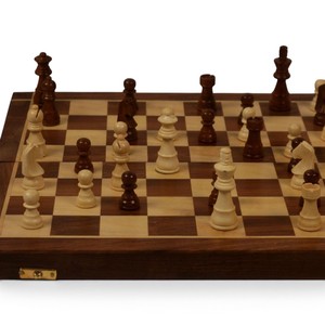 Handcrafted <b>Wooden</b> <b>Chess</b> <b>Set</b> Folding <b>Chess</b> Board Strategy Board Game with <b>Wooden</b> Pieces - Product Image 4
