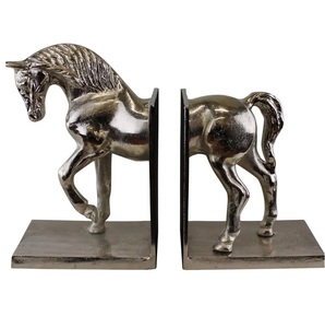 Modern design Decorative Horse Design Metal Bookend <b>Set</b> Modern Animal Sculpture Book Holder <b>Desk</b> Organizer Custom Size Finish - Product Image 1