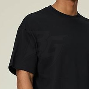 Camiseta Moderna de Corte Cuadrado, 100% Algodón, Tejido Transpirable de Secado Rápido, Corte Relajado, Diseño de Hombros Caídos para un Estilo Casual Urbano - Product Image 4