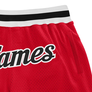 Shorts de basket-ball en mesh sublimé noir et jaune pour hommes, polyester, uniforme de sport performant, vêtements d'entraînement et de compétition - Product Image 3