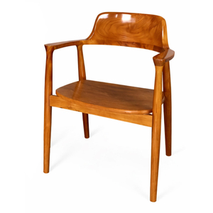 Fauteuil de salle à manger Hiroshima en teck massif de qualité supérieure, style scandinave moderne, B2B, écologique, durable, empilable - Product Image 3