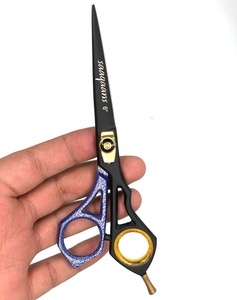 Ciseaux de barbier professionnels Tegra Hair CE, 6,5 pouces, acier inoxydable pakistanais 4Cr13, manche en caoutchouc, pour droitiers, très demandés - Product Image 1