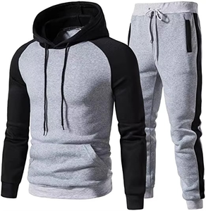 Survêtement de sport d'hiver à capuche rouge et noir de haute qualité pour hommes, avec logo personnalisé, conception OEM, vêtements de sport ajustés, vente en gros - Product Image 4