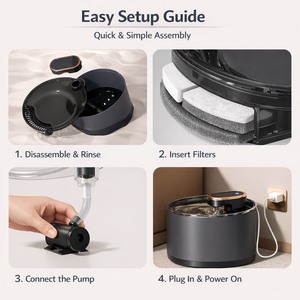 Bebedero Inteligente para Mascotas, a Prueba de Fugas, con Carga Automática, Circulación y Filtración para Gatos y Perros Pequeños, Bajo Mantenimiento, Flujo Continuo - Product Image 6