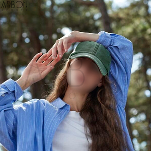 Casquettes de sport souples et réglables à 6 panneaux, vert olive délavé, effet vieilli, avec logo personnalisé, qualité supérieure, nouvelle arrivée, prix de gros - Product Image 4