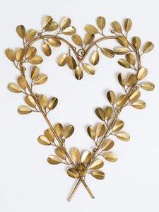 Luxury Metal Leaf <b>Wreath</b> Wall Decor Round Decorative Wall Hanging for Living Room Entryway Home Decoration - Product Image 4