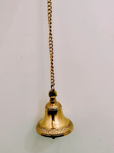 Campana Colgante de Latón Pulido y Chapado en Oro para Decoración Espiritual del Hogar, Templo o Jardín - Product Image 6