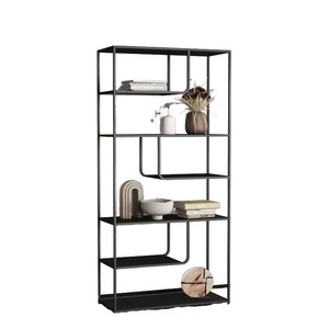 STEELITE <b>Modern</b> Steel Bookcase 6 <b>Shelves</b> Freestanding Etagere Shelf for Living Room Home Office Durable Design - Product Image 2