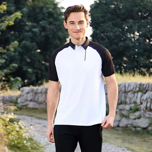 Polo à manches courtes 100 % coton, couleur unie, motif brodé personnalisé, style estival, avec boutons décoratifs - Product Image 5