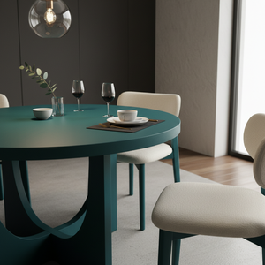 Table à manger moderne avec 4 chaises au design décoratif Garantie 1 an Ensemble de salle à manger moderne 4 places Ensemble de salle à manger compact pour 4 personnes - Product Image 4