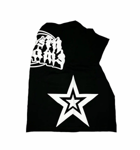 T-shirt Homme Personnalisé en Coton Noir Col Rond Style Urbain Manches Courtes Coupe Oversize Respirant 220g Jersey Couleur Unie - Product Image 6